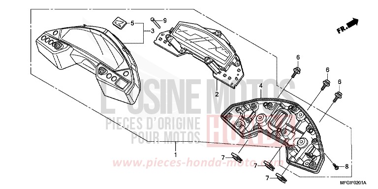 METER (2) for CB600F Hornet ABS PEARL SPRINT YELLOW (Y211) from 2011